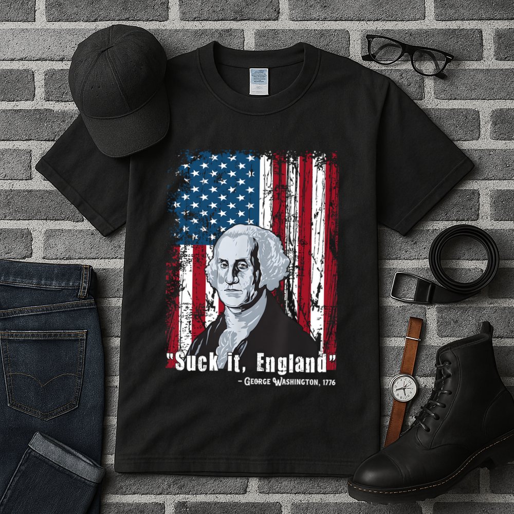 Suck It England Funny 4th Of July George Washington 1776 Tall T-Shirt