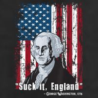 Suck It England Funny 4th Of July George Washington 1776 25L Jumbo Tote