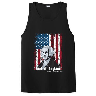 Suck It England Funny 4th Of July George Washington 1776 PosiCharge Competitor Tank