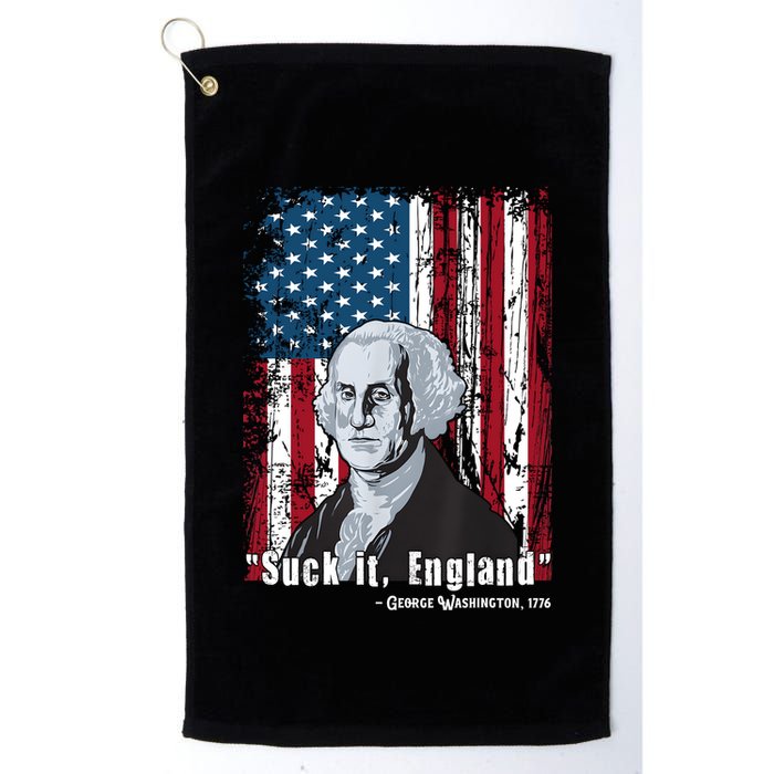 Suck It England Funny 4th Of July George Washington 1776 Golf Towel