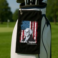 Suck It England Funny 4th Of July George Washington 1776 Golf Towel