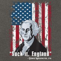 Suck It England Funny 4th Of July George Washington 1776 Cotton Canvas Backpack