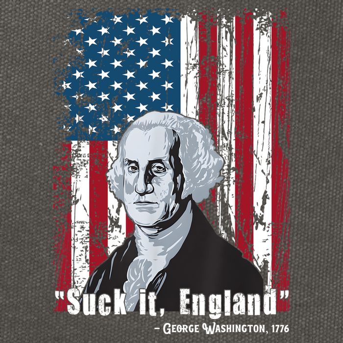 Suck It England Funny 4th Of July George Washington 1776 Cotton Canvas Backpack