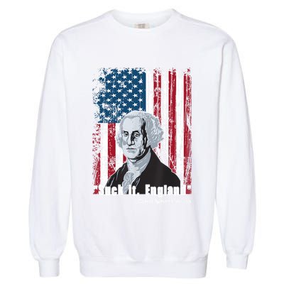 Suck It England Funny 4th Of July George Washington 1776 Garment-Dyed Sweatshirt