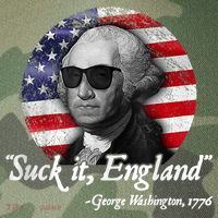 Suck It England Funny 4th Of July George Washington 1776 Legacy Tie Dye Trucker Hat