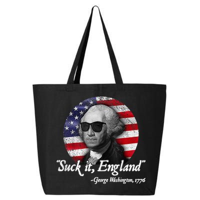 Suck It England Funny 4th Of July George Washington 1776 25L Jumbo Tote