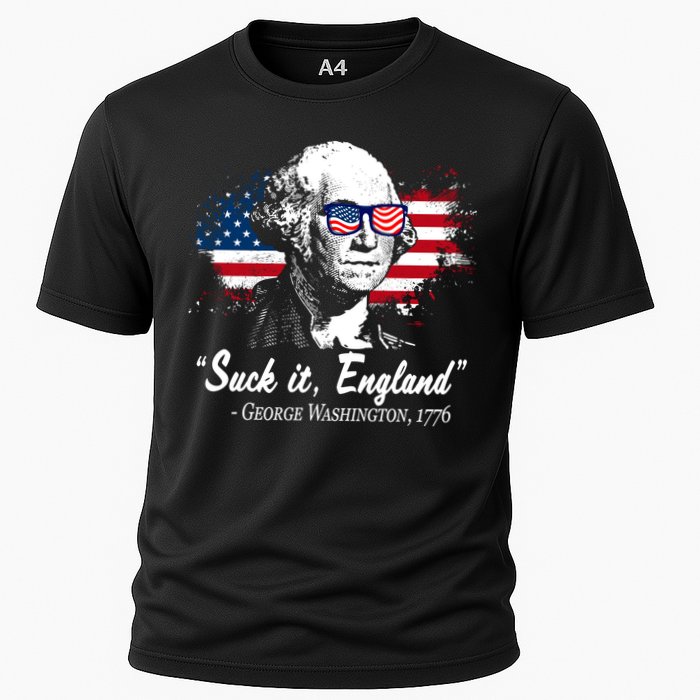 Suck It England Funny 4th Of July George Washington 1776 Cooling Performance Crew T-Shirt