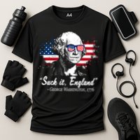 Suck It England Funny 4th Of July George Washington 1776 Cooling Performance Crew T-Shirt
