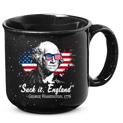 Suck It England Funny 4th Of July George Washington 1776 15oz Campfire Ceramic Mug