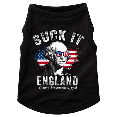 Suck It England Funny 4th Of July George Washington 1776 Doggie Tank