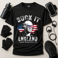 Suck It England Funny 4th Of July George Washington 1776 Cooling Performance Crew T-Shirt