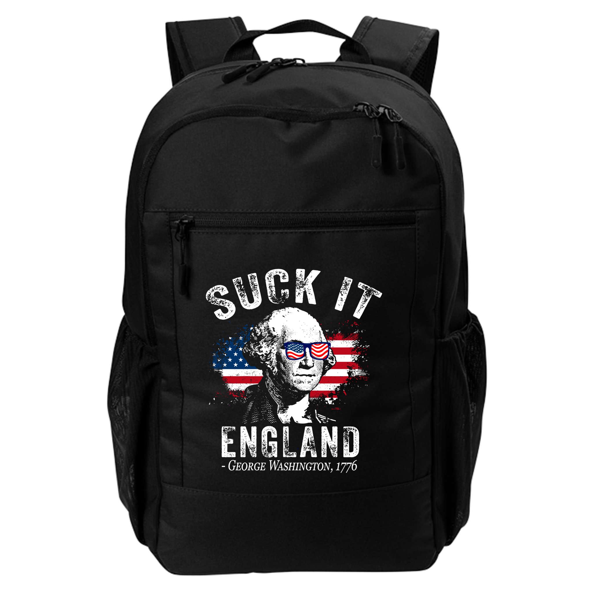 Suck It England Funny 4th Of July George Washington 1776 Backpack