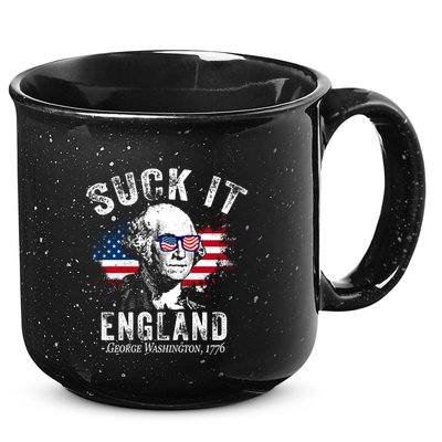 Suck It England Funny 4th Of July George Washington 1776 15oz Campfire Ceramic Mug