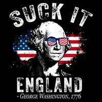 Suck It England Funny 4th Of July George Washington 1776 Flat Bill Trucker Hat