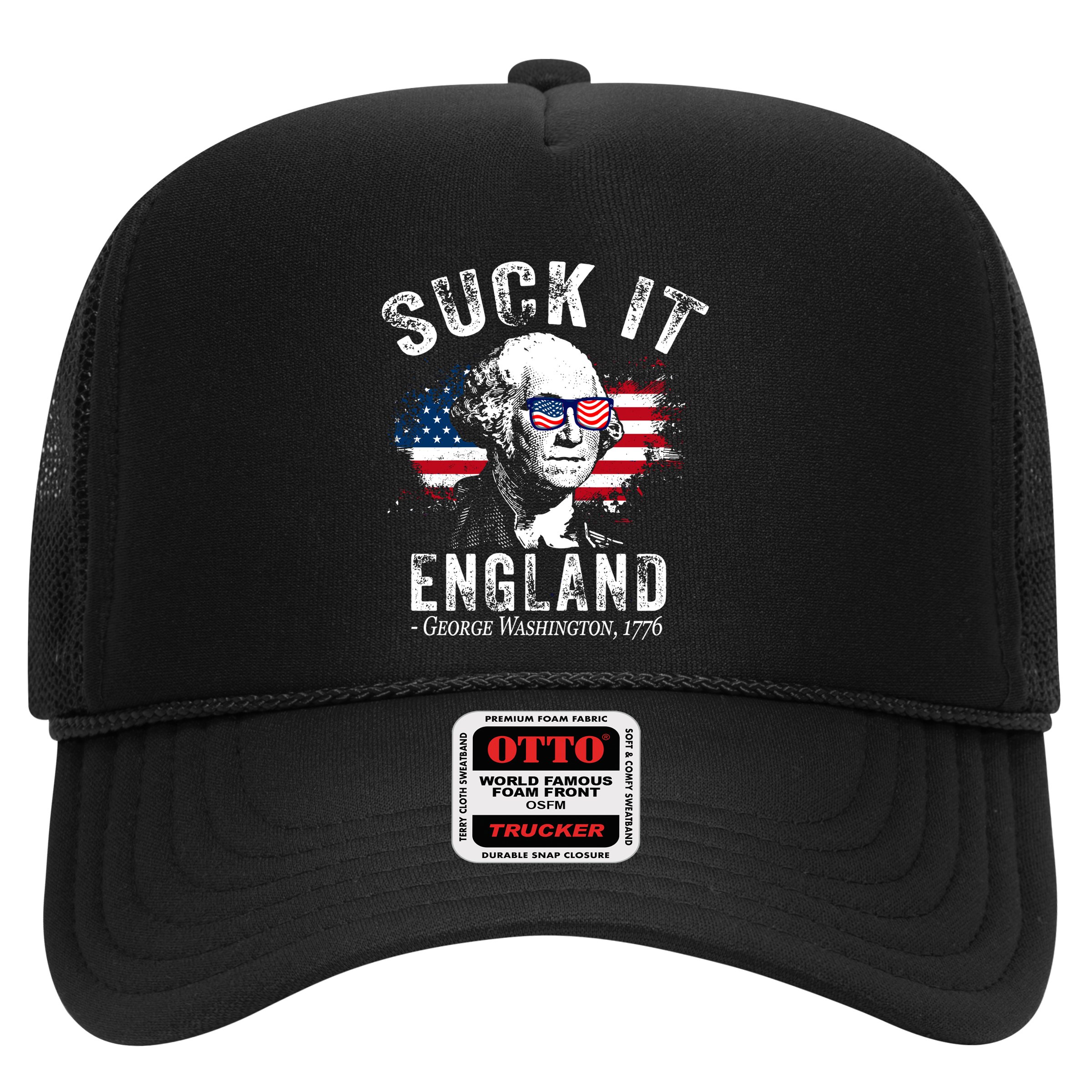 Suck It England Funny 4th Of July George Washington 1776 Hat
