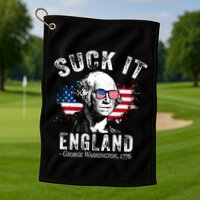 Suck It England Funny 4th Of July George Washington 1776 Golf Towel