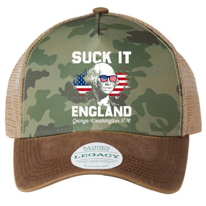 Suck It England Funny 4th Of July George Washington 1776 Legacy Tie Dye Trucker Hat