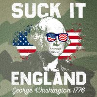 Suck It England Funny 4th Of July George Washington 1776 Legacy Tie Dye Trucker Hat