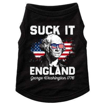 Suck It England Funny 4th Of July George Washington 1776 Doggie Tank