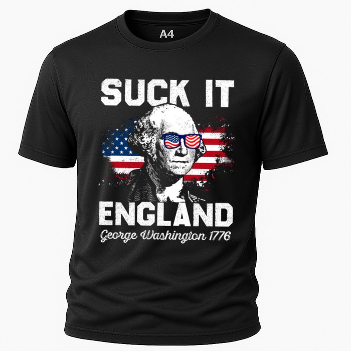 Suck It England Funny 4th Of July George Washington 1776 Cooling Performance Crew T-Shirt