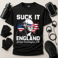 Suck It England Funny 4th Of July George Washington 1776 Cooling Performance Crew T-Shirt
