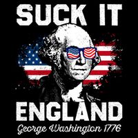 Suck It England Funny 4th Of July George Washington 1776 Cooling Performance Crew T-Shirt