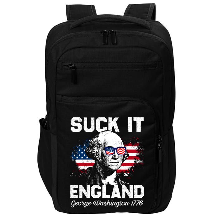 Suck It England Funny 4th Of July George Washington 1776 Impact Tech Backpack