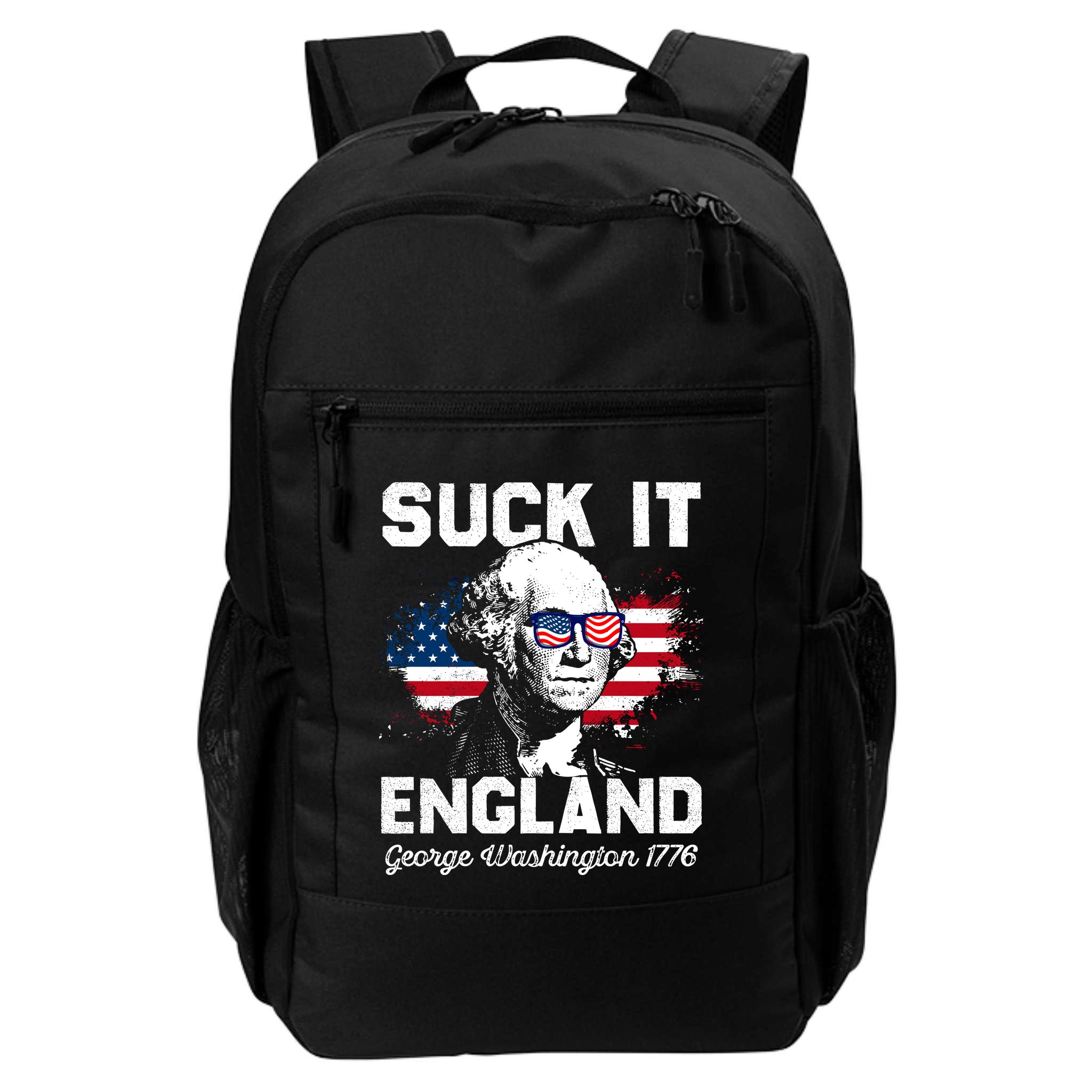 Suck It England Funny 4th Of July George Washington 1776 Backpack