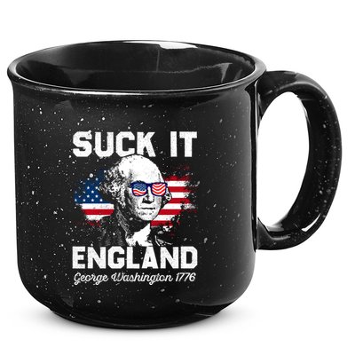 Suck It England Funny 4th Of July George Washington 1776 15oz Campfire Ceramic Mug