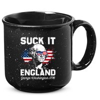 Suck It England Funny 4th Of July George Washington 1776 15oz Campfire Ceramic Mug