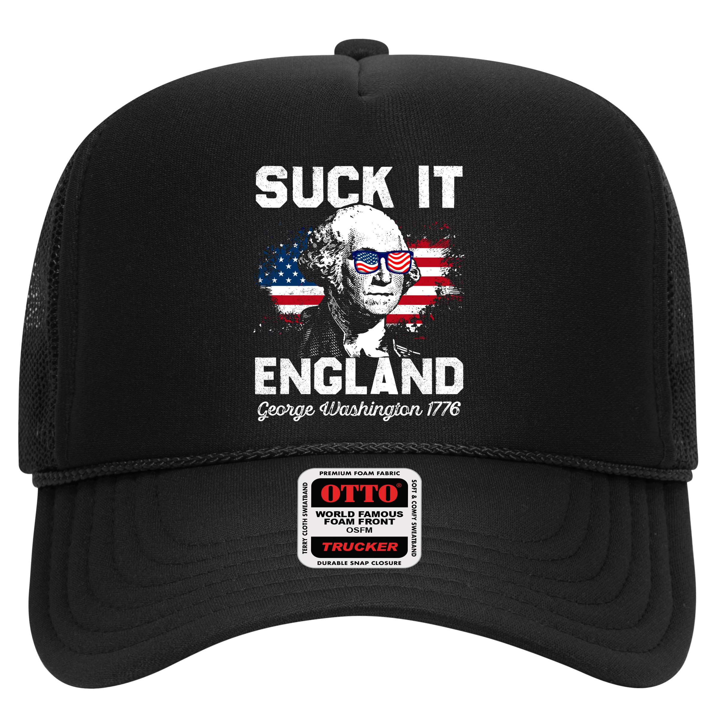 Suck It England Funny 4th Of July George Washington 1776 Hat