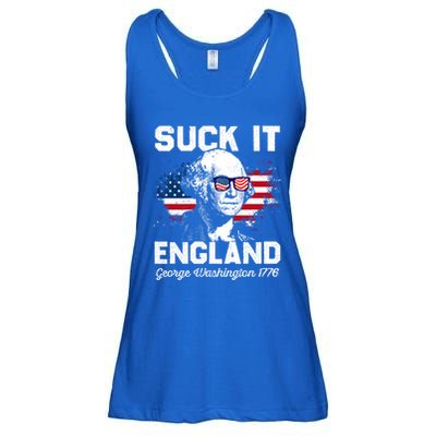Suck It England Funny 4th Of July George Washington 1776 Ladies Essential Flowy Tank