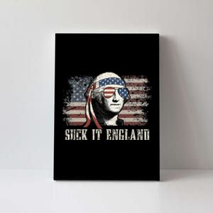 Suck It England 4th Of July George Washington Us Flag Canvas