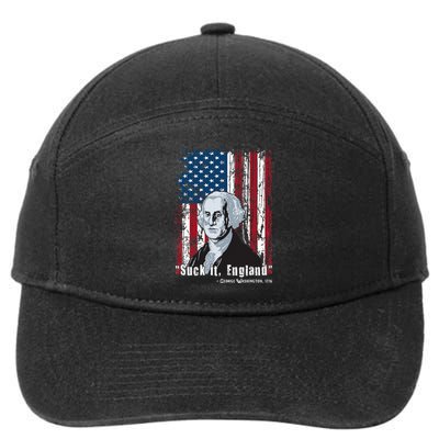 Suck It England Funny 4th Of July George Washington 1776 7-Panel Snapback Hat