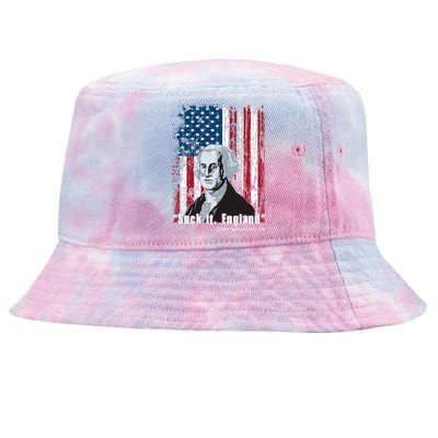 Suck It England Funny 4th Of July George Washington 1776 Tie-Dyed Bucket Hat