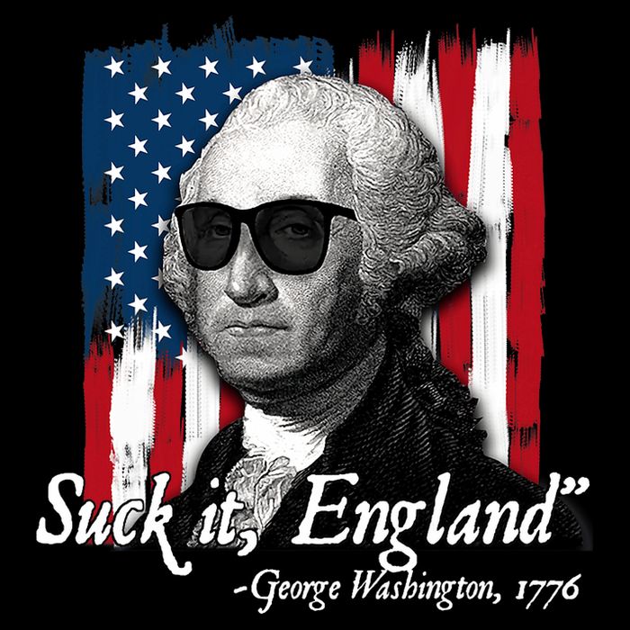 Suck It England Funny George Washington Usa Flag 4th Of July Stripe Pom Pom Beanie
