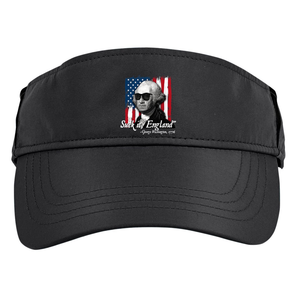 Suck It England Funny George Washington Usa Flag 4th Of July Adult Drive Performance Visor