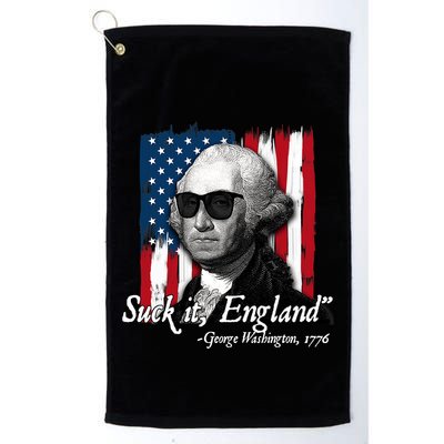Suck It England Funny George Washington Usa Flag 4th Of July Golf Towel