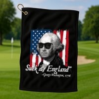 Suck It England Funny George Washington Usa Flag 4th Of July Golf Towel