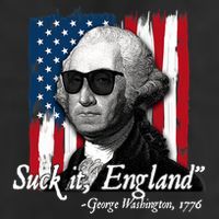Suck It England Funny George Washington Usa Flag 4th Of July Golf Towel