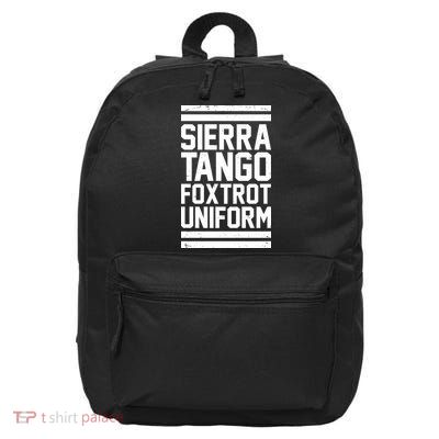 Sierra Tango Foxtrot Uniform STFU 16 in Basic Backpack