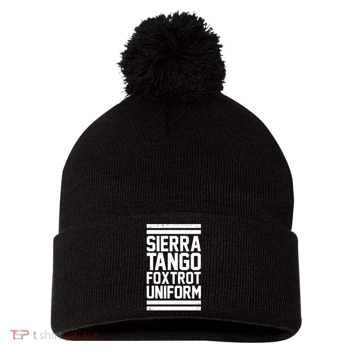 Sierra Tango Foxtrot Uniform STFU Pom Pom 12in Knit Beanie
