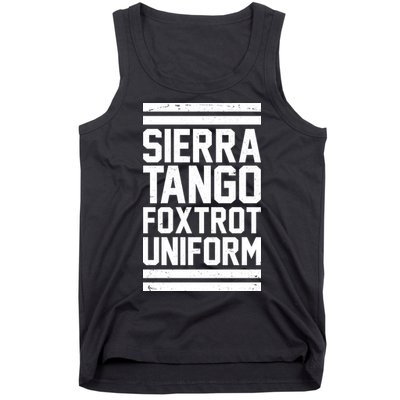 Sierra Tango Foxtrot Uniform STFU Tank Top