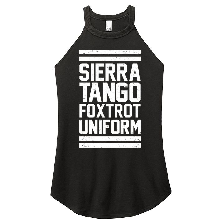 Sierra Tango Foxtrot Uniform STFU Women's Perfect Tri Rocker Tank