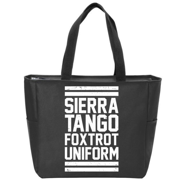 Sierra Tango Foxtrot Uniform STFU Zip Tote Bag