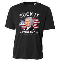 Suck It Funny England 4th of July George Washington Cooling Performance Crew T-Shirt