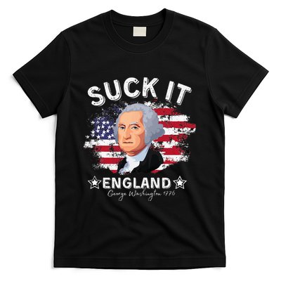 Suck It Funny England 4th of July George Washington T-Shirt