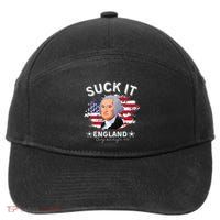 Suck It Funny England 4th of July George Washington 7-Panel Snapback Hat