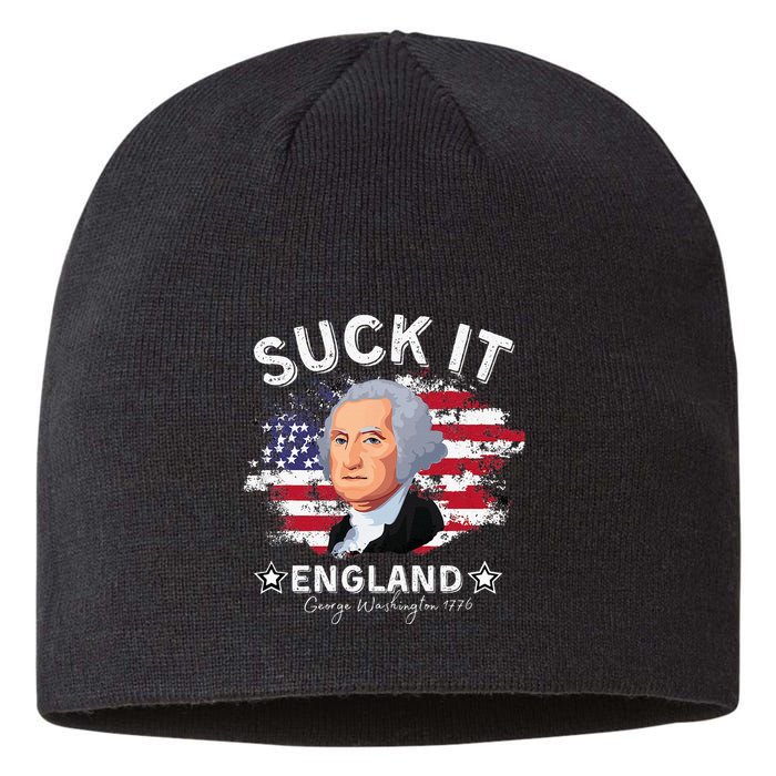 Suck It Funny England 4th of July George Washington Sustainable Beanie