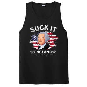 Suck It Funny England 4th of July George Washington PosiCharge Competitor Tank